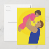 Vader en kind briefkaart (Voorkant / Achterkant)