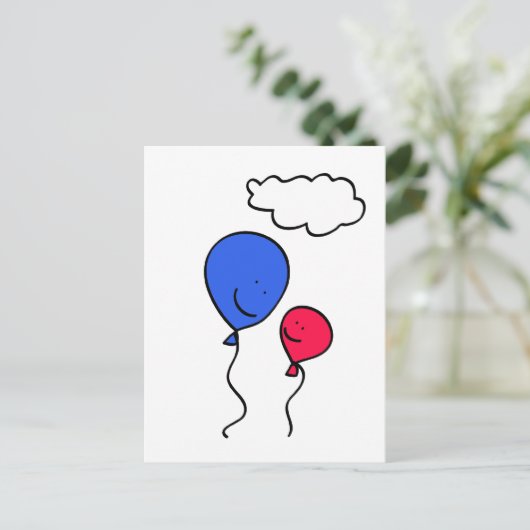 Vader en kind briefkaart (Staand voorkant)