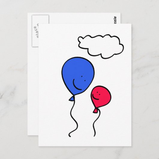 Vader en kind briefkaart (Voorkant / Achterkant)