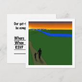 Vader en kind Evening Walk Kaart (Voorkant / Achterkant)