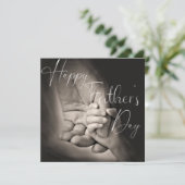 Vader en kind Holding Handen Vaderdag Kaart (Staand voorkant)