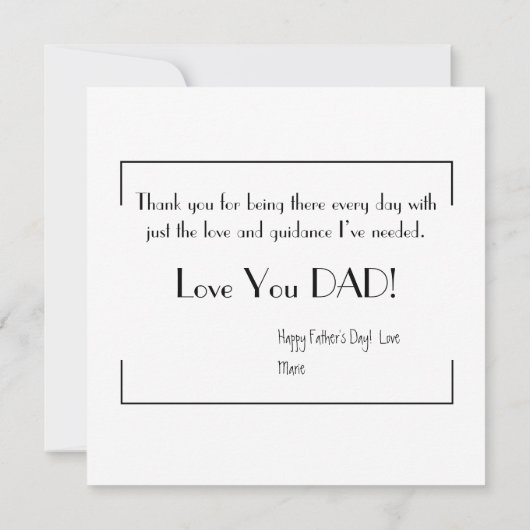 Vader en kind Holding Handen Vaderdag Kaart (Achterkant)