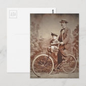  vader en kind op een bijbel briefkaart (Voorkant / Achterkant)