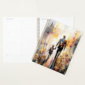 Vader en kind samen Abstract aquarel Planner (Display)