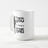 Vader en kind silhouet | Hartverwarmende papa Gif Koffiemok (Voorkant links)