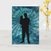 Vader en kind Vaderdag Kaart (Gele Bloem)