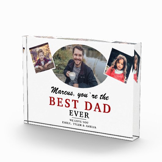 Vader en Kinder beste vader ooit Vaderdag Fotoblokken (Rechts)