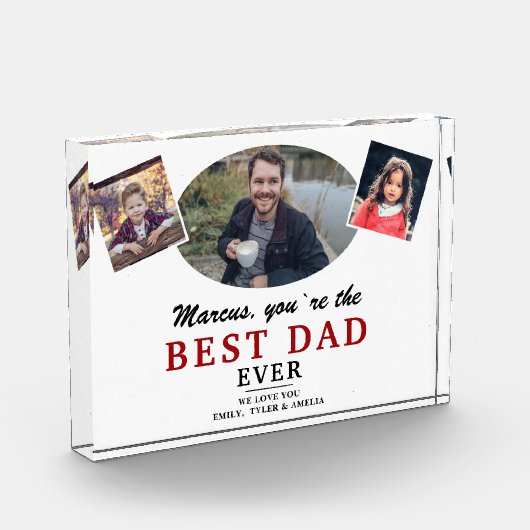 Vader en Kinder beste vader ooit Vaderdag Fotoblokken (Links)