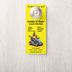 Vader en liedje Lawn Service Door Hanger