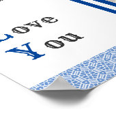 Vader en moeder Ik hou van je familie Foto Poster (Hoek)