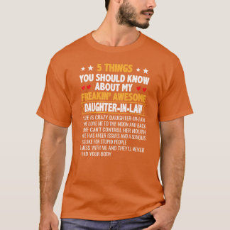 Vader en moeder in de wet geschenk van dochter vri t-shirt