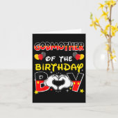 Vader en moeder peetmoeder van de verjaardag jonge kaart (Gele Bloem)