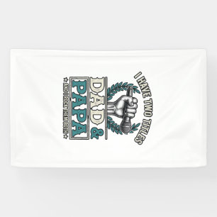 Vader En Papa Rock Titels Vintage Microfoon Shirt_ Spandoek