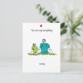 Vader en peuter, vaderdag cadeau idee briefkaart (Staand voorkant)