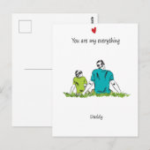 Vader en peuter, vaderdag cadeau idee briefkaart (Voorkant / Achterkant)
