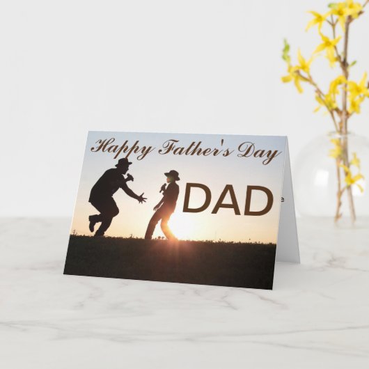 VADER EN SON CUSTOM VADERDAG KAART (Gele Bloem)