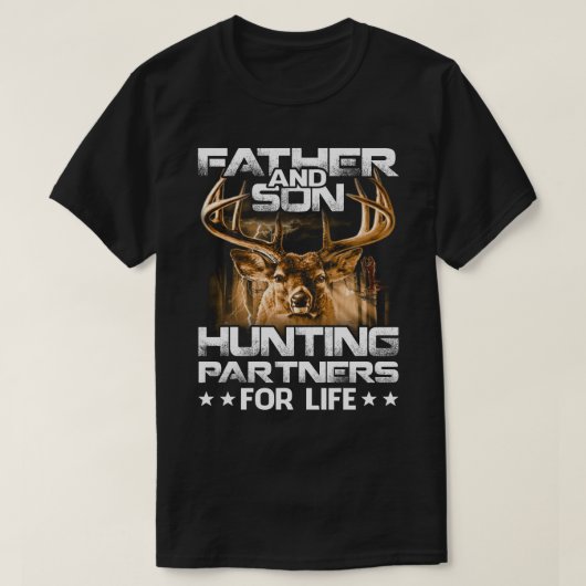 Vader- en Son Hunting Partners voor het T-shirt vo (Design voorkant)
