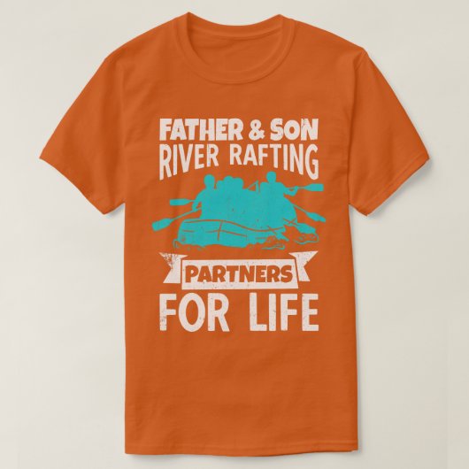 Vader- en Son River Rafting Partners voor het leve T-shirt (Design voorkant)