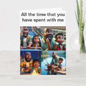 Vader en vriend feestdagen kaart (Voorkant)