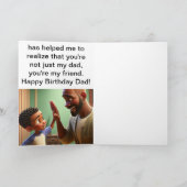 Vader en vriend feestdagen kaart (Binnen)