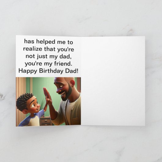 Vader en vriend feestdagen kaart (Binnen)