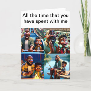 Vader en vriend feestdagen kaart