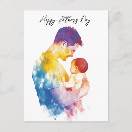 Vader en zijn zoon silhouet vaderdag Folding Briefkaart (Voorkant)