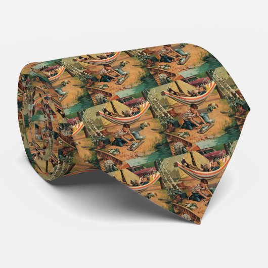  Vader- en Zonnebestrijding, Happy Vaderdag Stropdas (Opgerold)