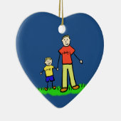 Vader- en Zonnekarakters Aangepaste siertekens Keramisch Ornament (Rechts)