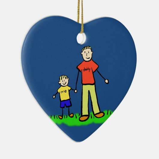 Vader- en Zonnekarakters Aangepaste siertekens Keramisch Ornament (Rechts)