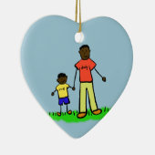 Vader- en Zonnekarakters Aangepaste siertekens Keramisch Ornament (Rechts)