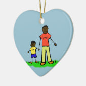 Vader- en Zonnekarakters Aangepaste siertekens Keramisch Ornament (Links)