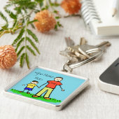 Vader- en Zonnetekens Aangepaste Sleutelhangers (Zijkant)