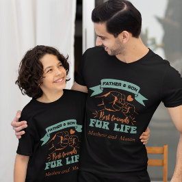 Vader en Zoon aangepaste namen die overeenkomen me T-shirt