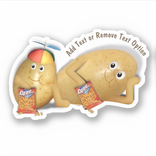 Vader en Zoon Aardappelen Sticker (Voorkant)