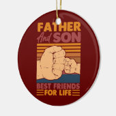 Vader en zoon beste vriend voor het leven keramisch ornament (Links)