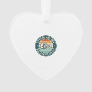 Vader en zoon beste vrienden vintage vuistbump shi ornament