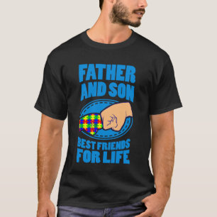 Vader en zoon beste vrienden voor het leven Autism T-shirt