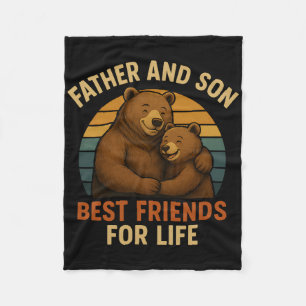 Vader en zoon beste vrienden voor het leven Papa B Fleece Deken