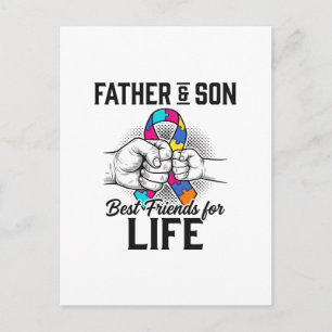 Vader en zoon beste vrienden voor het leven puzzel briefkaart