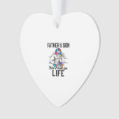 Vader en zoon beste vrienden voor het leven puzzel ornament (voorkant)