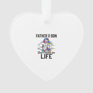 Vader en zoon beste vrienden voor het leven puzzel ornament