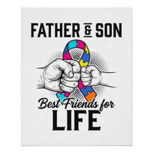 Vader en zoon beste vrienden voor het leven puzzel perfect poster