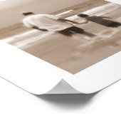 Vader en zoon bij de Beach Poster (Hoek)