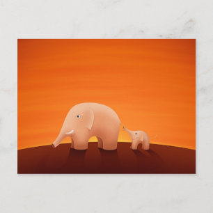 Vader en zoon briefkaart