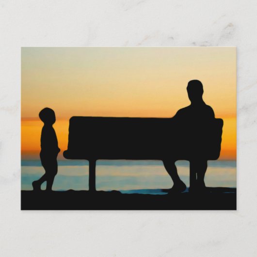 Vader en zoon briefkaart (Voorkant)