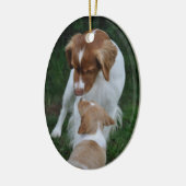 Vader- en Zoon-Brittany-versiering Keramisch Ornament (Links)