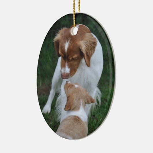 Vader- en Zoon-Brittany-versiering Keramisch Ornament (Links)