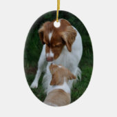 Vader- en Zoon-Brittany-versiering Keramisch Ornament (Voorkant)