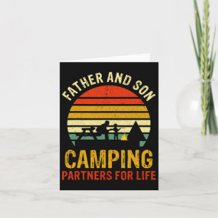 vader en zoon camping partners voor het leven gel kaart